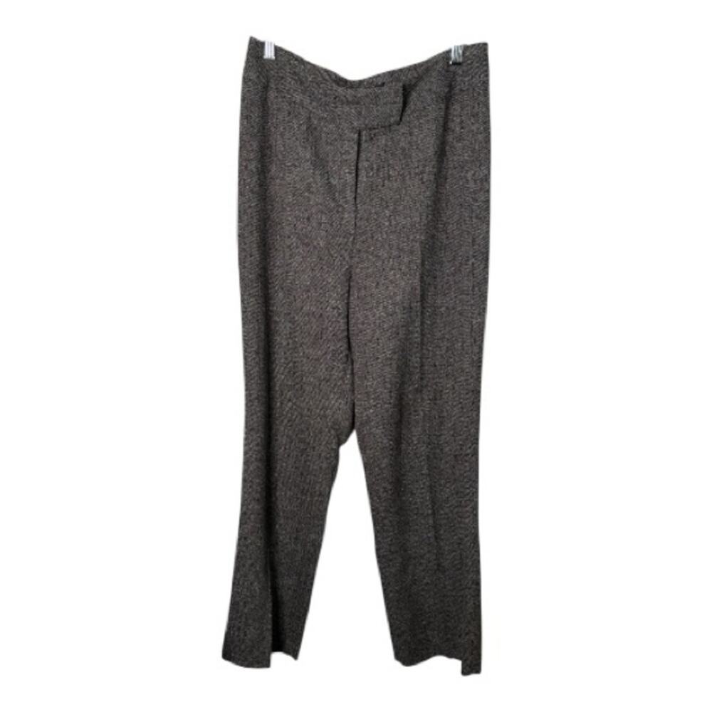Focus 2000 Gray Wide Leg High Waist Pants Silver Metallic Detail 8